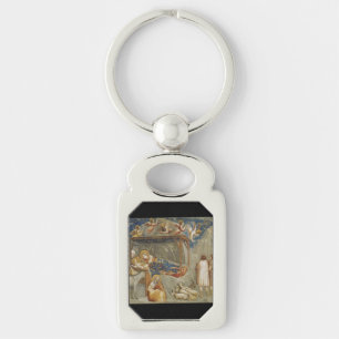 The Nativity of Jesus Christ by Giotto Key Ring