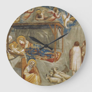 The Nativity of Jesus Christ by Giotto Large Clock
