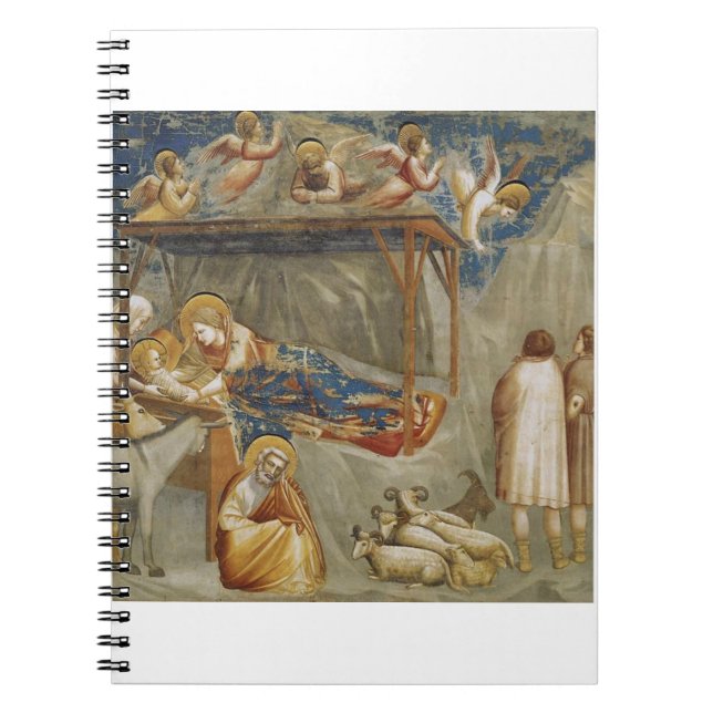 The Nativity of Jesus Christ by Giotto  Notebook (Front)