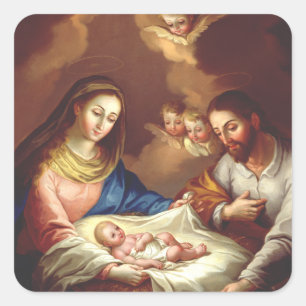 The Nativity of Jesus Christ Square Sticker