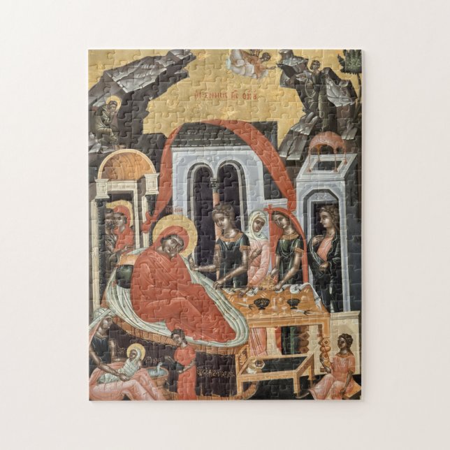 The Nativity of the Mother of God Orthodox Icon Jigsaw Puzzle (Vertical)