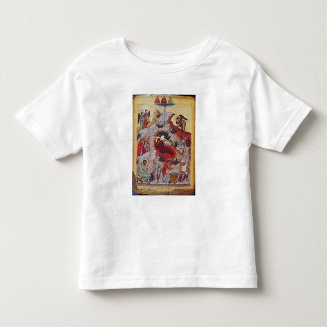 The Nativity, Russian icon, 16th century Toddler T-Shirt (Front)