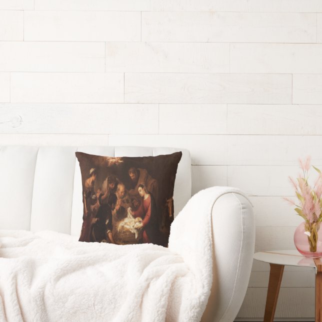 The Nativity Shepherds 1668 Cushion (Couch)