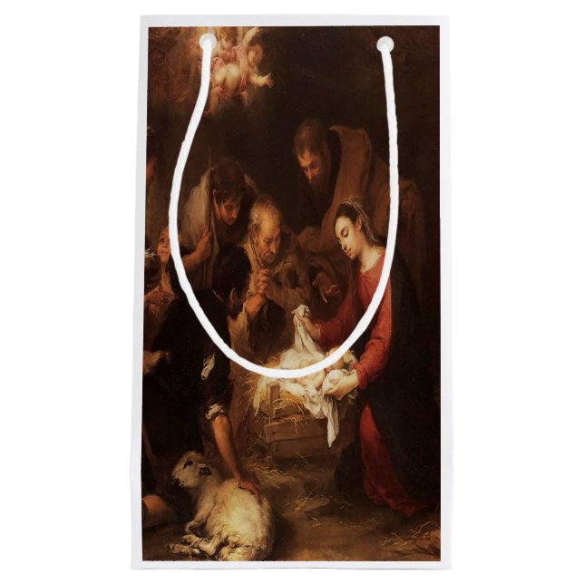 The Nativity Shepherds 1668 Small Gift Bag (Front)