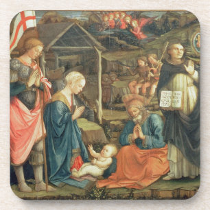 The Nativity with SS. Michael and Dominic, 1470 (t Coaster