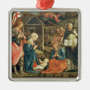 The Nativity with SS. Michael and Dominic, 1470 (t Metal Ornament