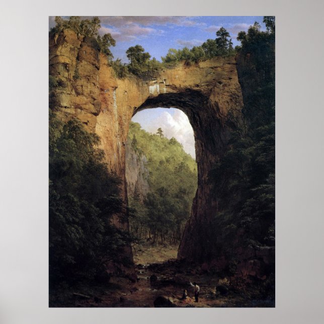 The Natural Bridge, Virginia by Frederick  Church Poster (Front)