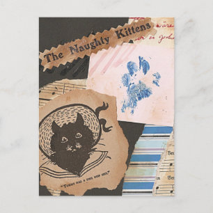 The Naughty Kittens Collage Postcard