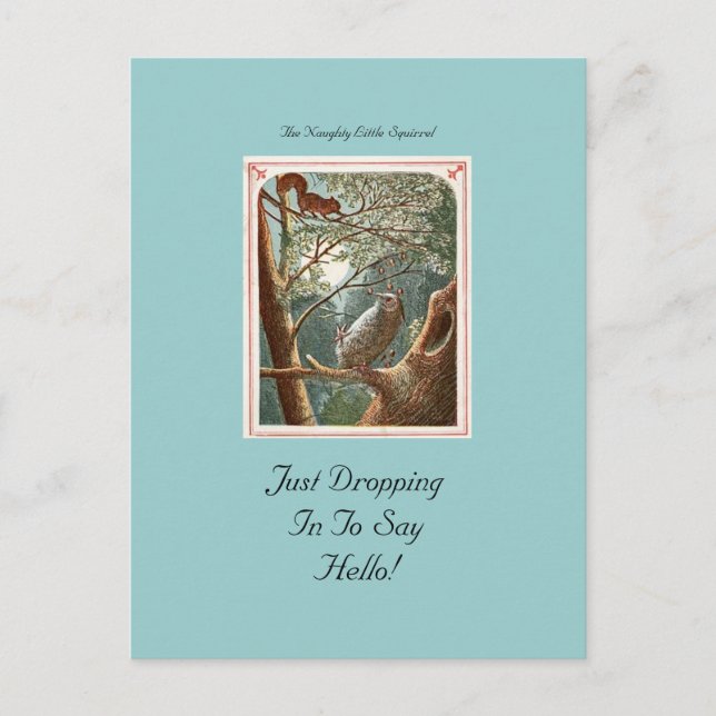 The Naughty Little Squirrel Postcard (Front)