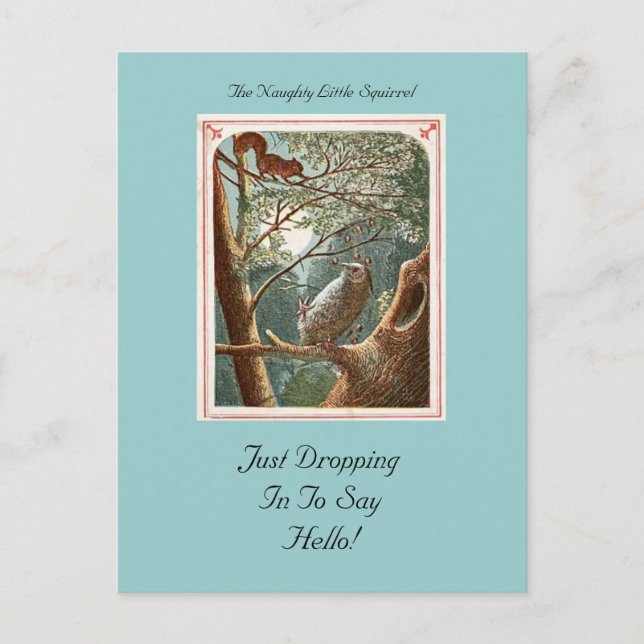 The Naughty Little Squirrel Postcard (Front)