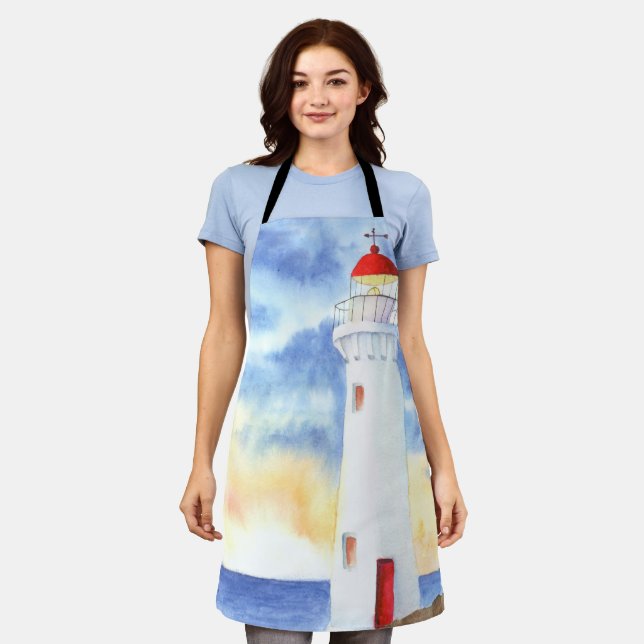 The Nautical Lighthouse Mountains Apron (Worn)