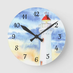 The Nautical Lighthouse Mountains Round Clock