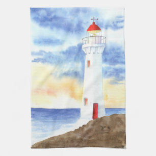 The Nautical Lighthouse Mountains Tea Towel