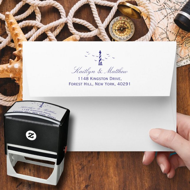The Nautical Lighthouse Wedding Collection Self-inking Stamp (Creator Uploaded)