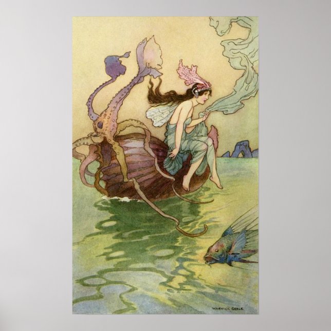 The Nautilus is My Boat by Warwick Goble Poster (Front)