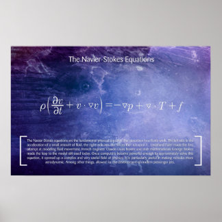 The Navier-Stokes Equations - Math Poster