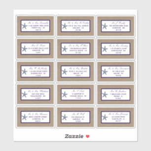 The Navy Starfish Burlap Beach Wedding Collection