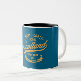 The NC500, Scotland Route The North Coast gifts Two-Tone Coffee Mug