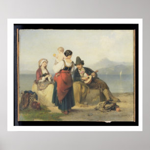 The Neapolitan Family, 1865 (oil on panel) Poster