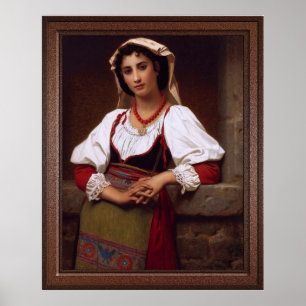 The Neapolitan Girl by Hugues Merle Poster