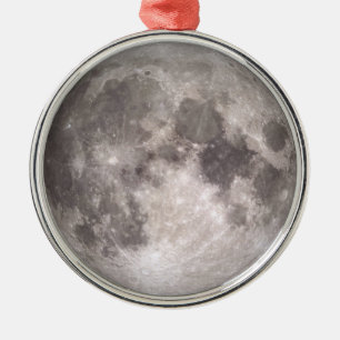 The Near Side of the Moon (Lunar Landscape) Metal Ornament
