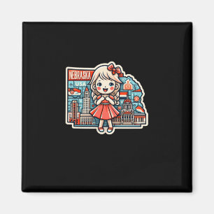 The Nebraska State In Usa Sticker1  Magnet