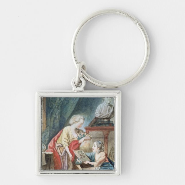 The Necker Family in 1780 Key Ring (Front)