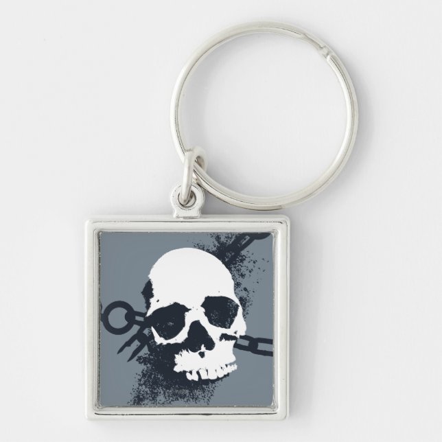 The Necromancer Skull Symbol Key Ring (Front)