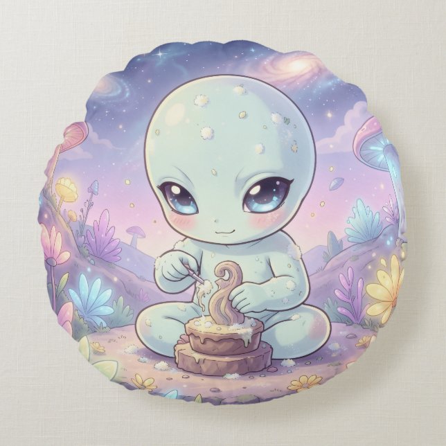 The Nectar Galaxy Wanderers.9 Round Cushion (Front)