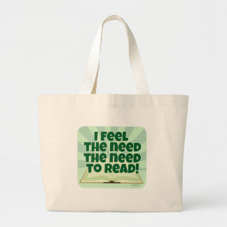 The Need to Read Large Tote Bag
