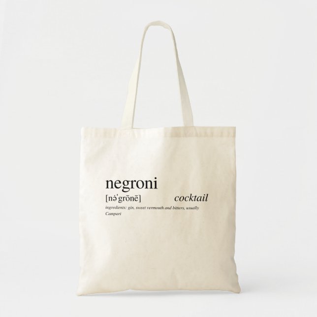 The Negroni - Italy's favourite cocktail Tote Bag (Front)