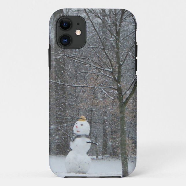 The Neighbour's Snowman Winter Snow Scene Case-Mate iPhone Case (Back)