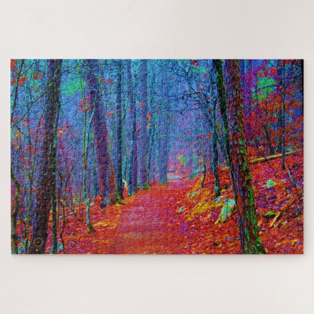 The Neon Forest Oil Painting Painted Photograph Jigsaw Puzzle (Horizontal)