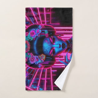 The neon geisha hand towel