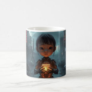 The Neon Refugee Girl: Sci Fi, Cyberpunk Mug