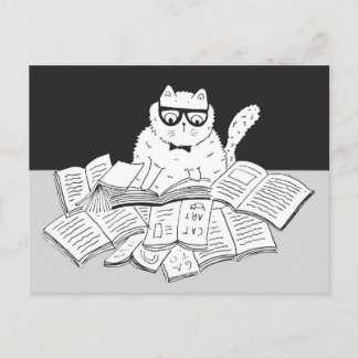 The Nerd Cat Postcard