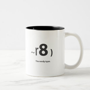 the nerdy type Two-Tone coffee mug