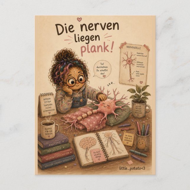 The nerves are on edge postcard (Front)