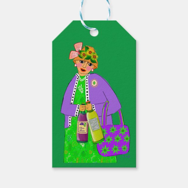The Nervous Wine Lady Gift Tags (Front)
