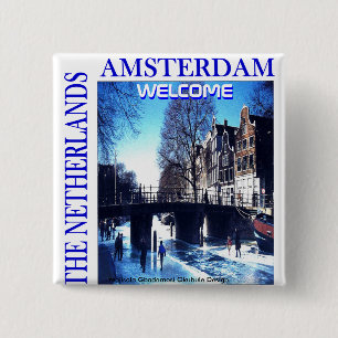 THE NETHERLANDS 15 CM SQUARE BADGE