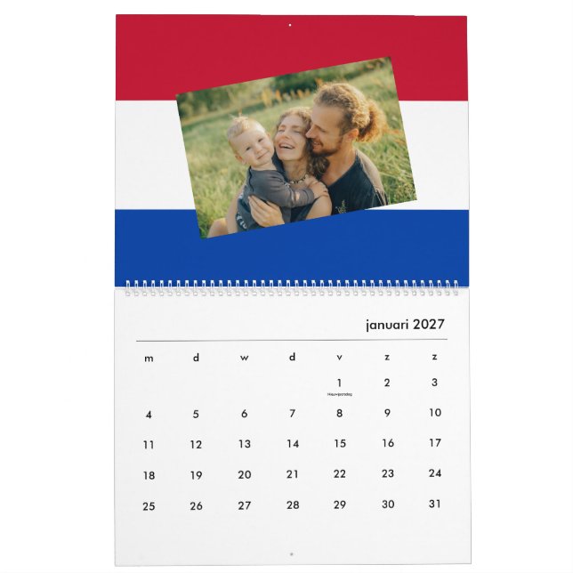 The Netherlands | Add Your Photo 2026 Holland Flag Calendar (Jan 2027)