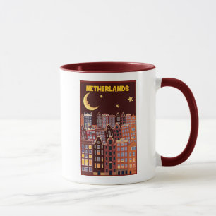 The Netherlands at Night Mug