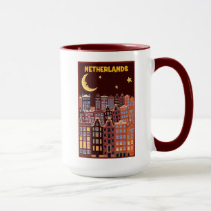 The Netherlands at Night Mug