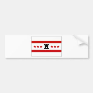 The Netherlands Drenthe Flag Bumper Sticker