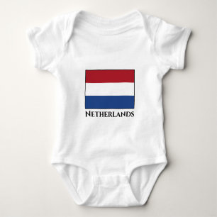 The Netherlands (Dutch) Flag Baby Bodysuit