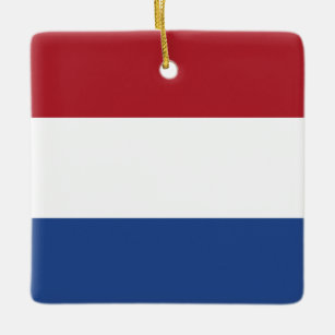 The Netherlands (Dutch) Flag  Ceramic Ornament