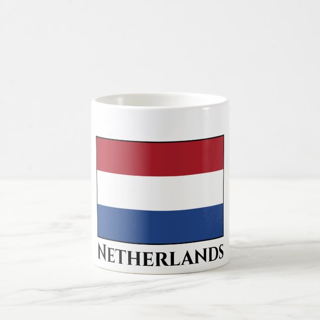 The Netherlands (Dutch) Flag Coffee Mug (Center)