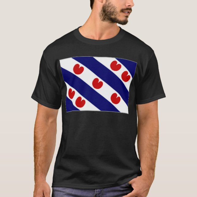 The Netherlands Friesland Flag T-Shirt (Front)