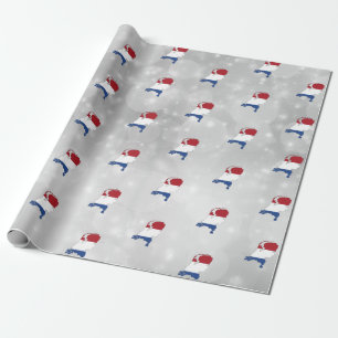 The Netherlands Holland Flag Map Wrapping Paper