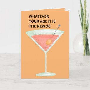 The New 30   Funny Birthday  Card